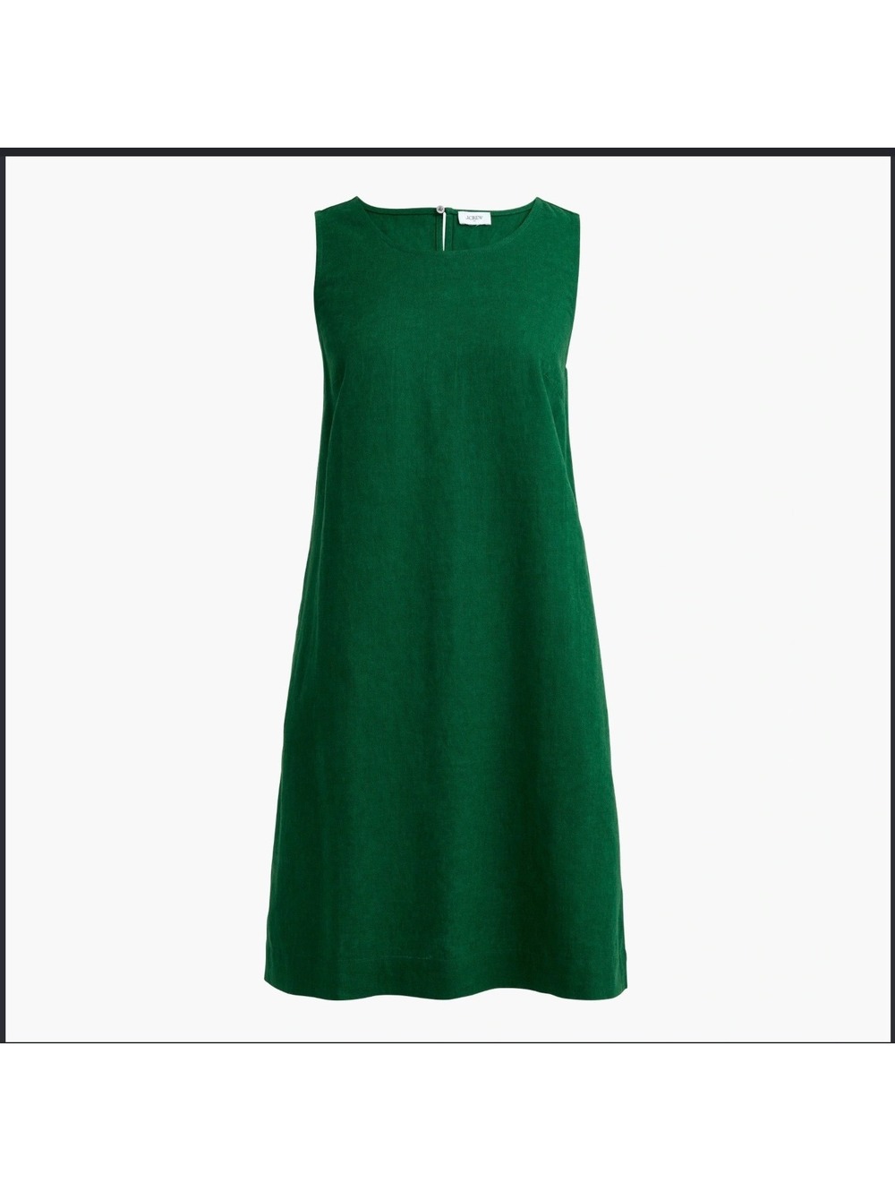 J.Crew Green Linen Blend Sleeveless Shift Dress Size 20